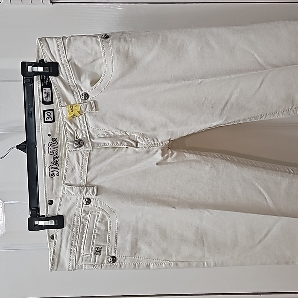 Miss Me white bootcut jeans,  size 30